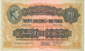 East Africa 20 Shillings = 1 Pound,  1. 7.1941